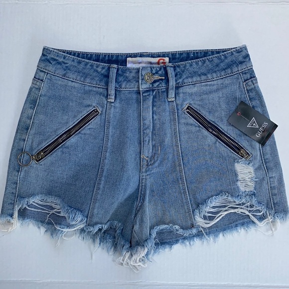 New G BY GUESS Destroyed Short SZ 27 - Picture 1 of 4